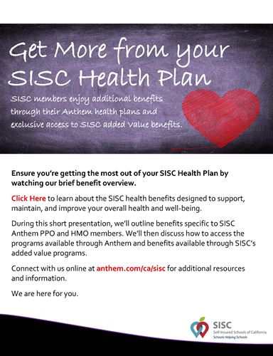 Anthem SISC Plan Features